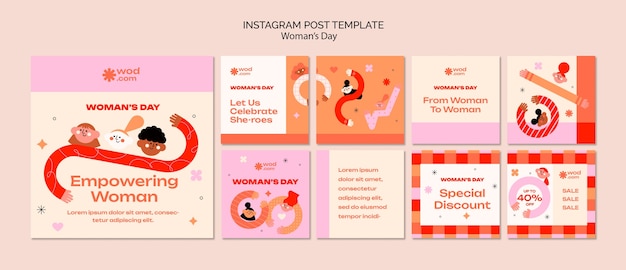 Publicaciones de instagram de celebración del día de la mujer