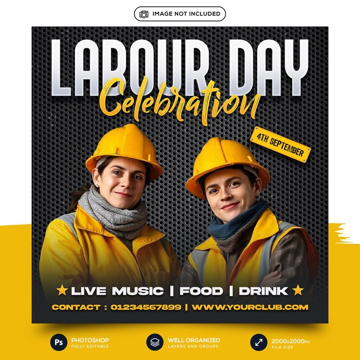 Publicaciones de instagram de celebración del día del trabajo