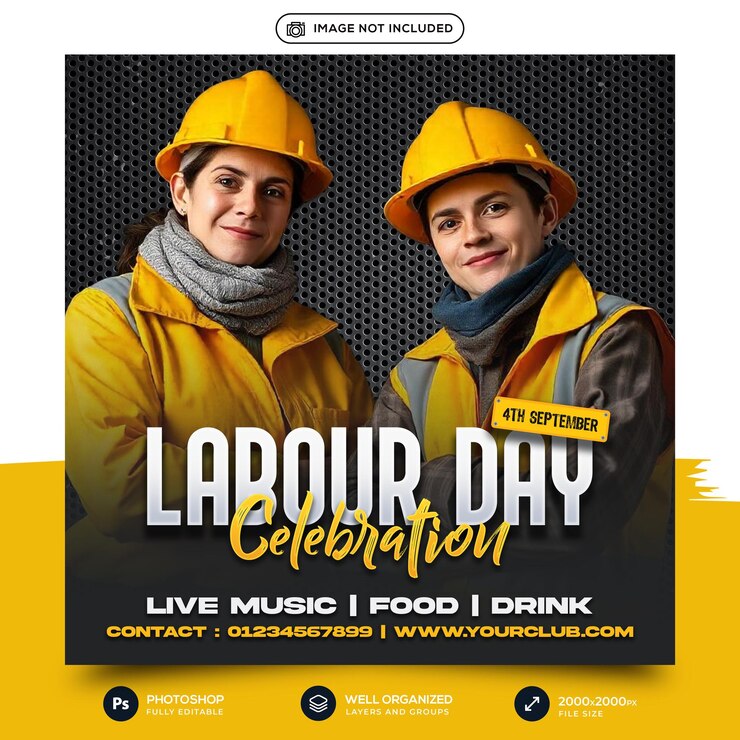Publicaciones de instagram de celebración del día del trabajo
