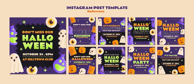 Publicaciones de instagram de celebración de halloween