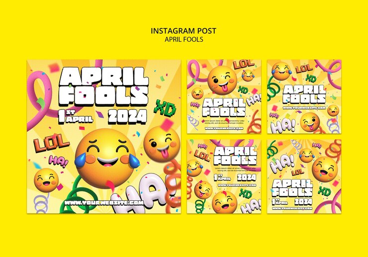 PSD las publicaciones de instagram de la celebración del primer de abril