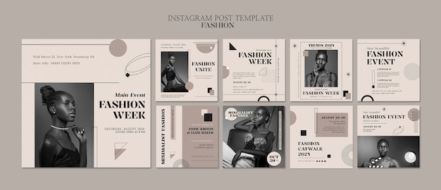 Publicaciones de instagram de colección de moda