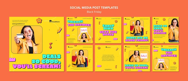 PSD las publicaciones de instagram del viernes negro