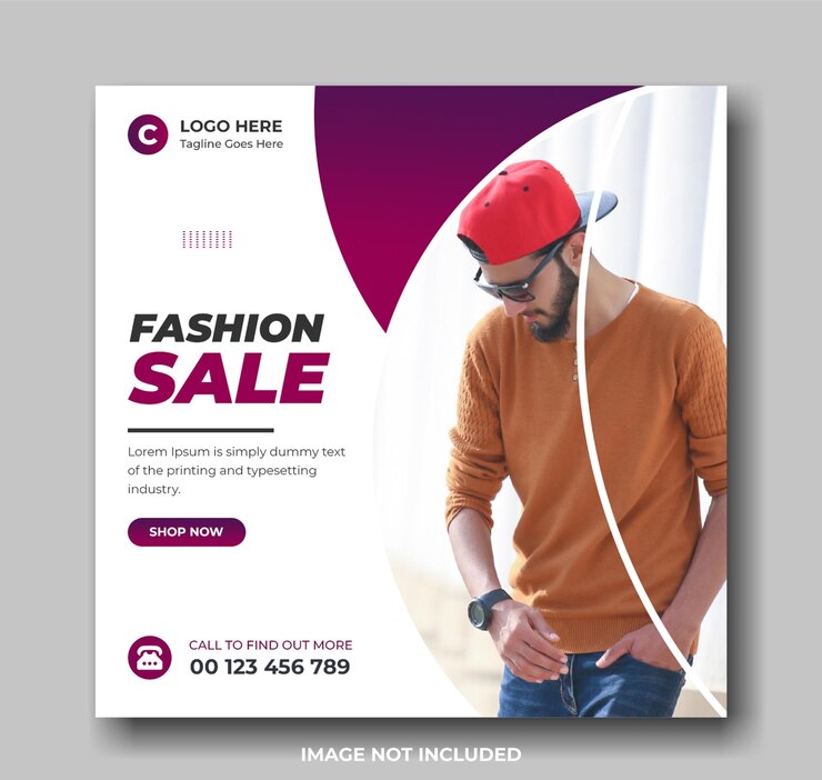 Publicaciones en redes sociales y plantilla de banner web de venta de moda dinámica moderna