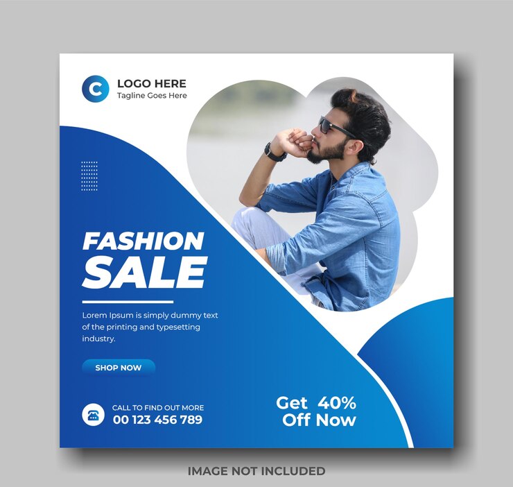 Publicaciones en redes sociales y plantilla de banner web de venta de moda dinámica moderna