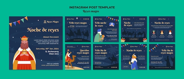 PSD las publicaciones de reyes magos en instagram