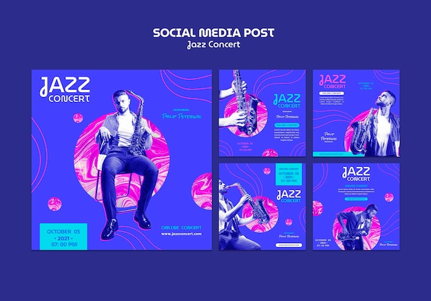 PSD publicações nas redes sociais de concertos de jazz