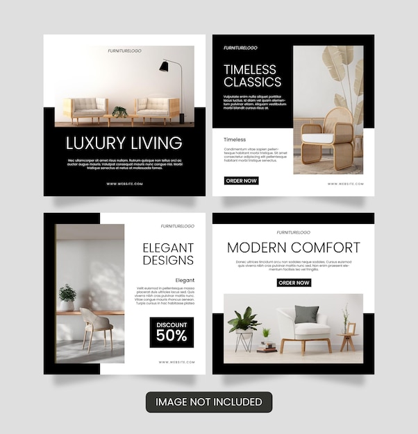 PSD publicado en las redes sociales de premium psd luxury furniture