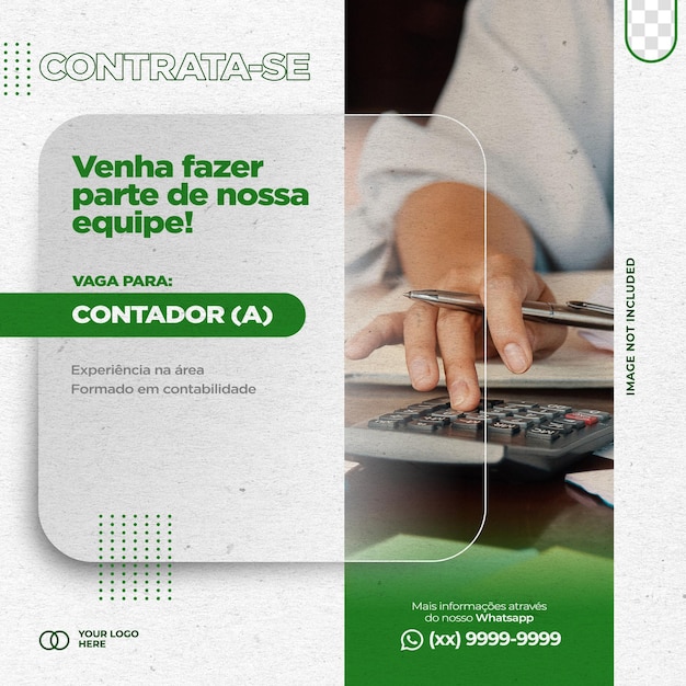 PSD publicar una vacante de trabajo en redes sociales es contratada en brasil
