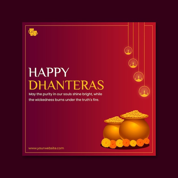 PSD publication 4 sur les réseaux sociaux de dhanteras