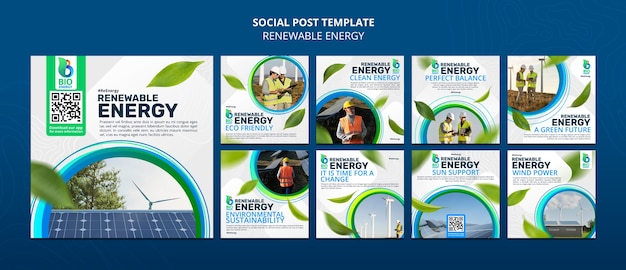 PSD publication dynamique sur les réseaux sociaux sur les énergies renouvelables