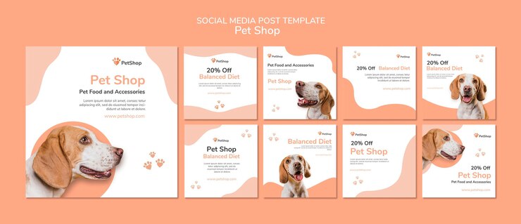 PSD publication sur les médias sociaux de l'animalerie