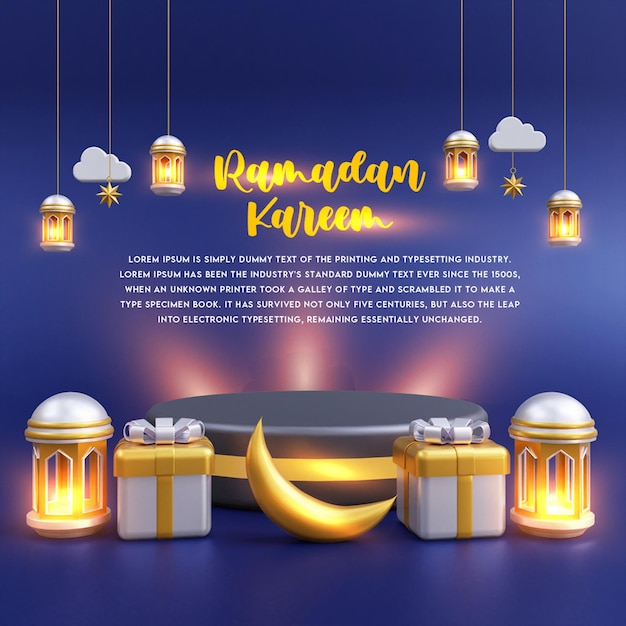 Publication Sur Les Médias Sociaux Du Ramadan Ramadan Kareem Instagram Publication Sur La Bannière Des Médias Sociaux