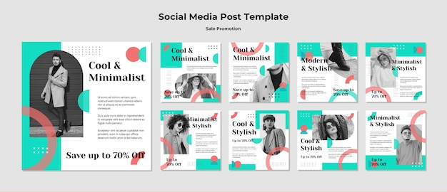 Publication sur les médias sociaux de promotion de vente