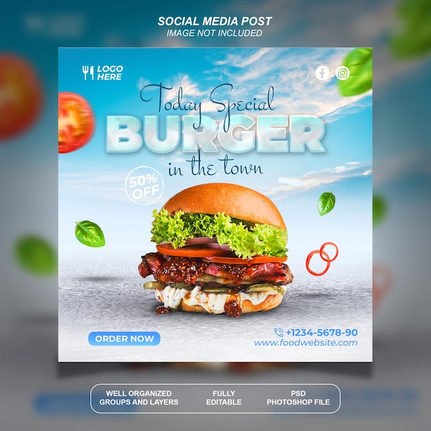 Publication Originale De Burger Sur Les Réseaux Sociaux