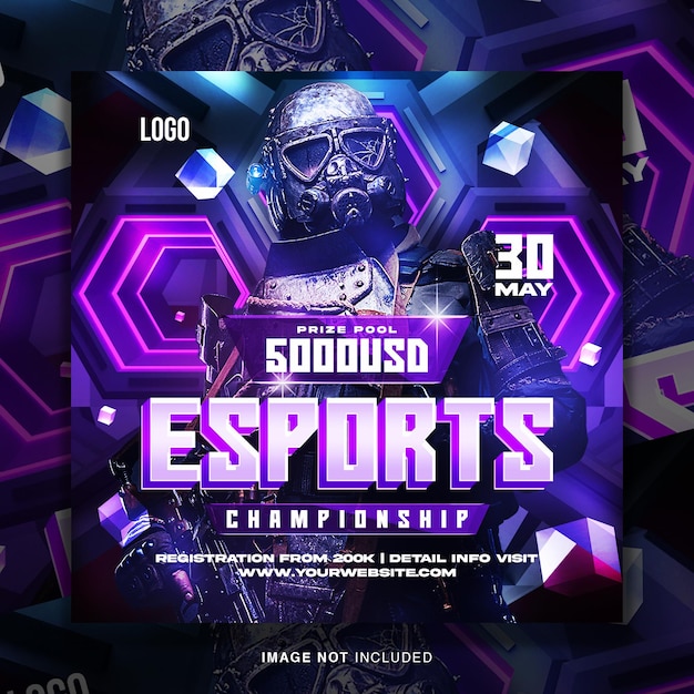 PSD publication sur les réseaux sociaux esports