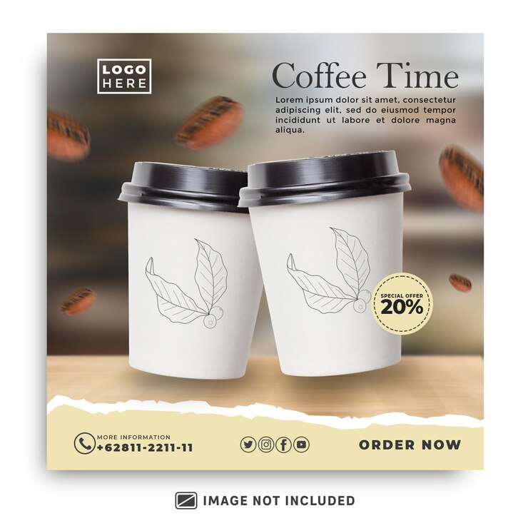 Publication sur les réseaux sociaux à l'heure du café