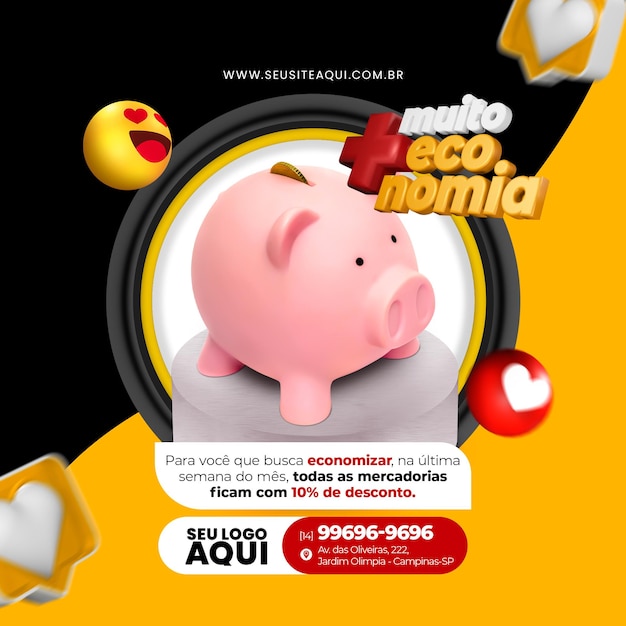 PSD publication sur les réseaux sociaux psd dia do consumidor propose une campagne de marketing en portugais