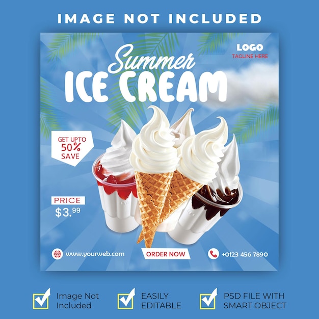 Publication Sur Les Réseaux Sociaux Summer Icecream