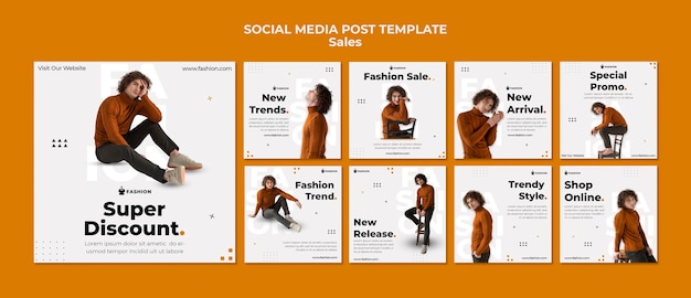 Publication sur les réseaux sociaux de vente de mode