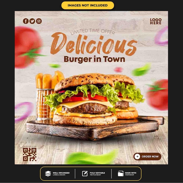 Publication Spéciale Sur Les Médias Sociaux De Delicious Burger