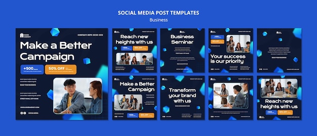 Publications instagram de campagne commerciale géométrique