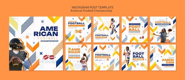 Des Publications Sur Instagram De Design Plat Pour Le Super Bowl