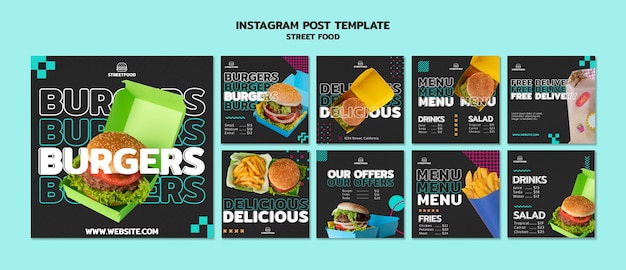 PSD publications instagram du festival de la cuisine de rue