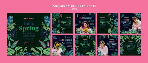 PSD publications instagram du printemps