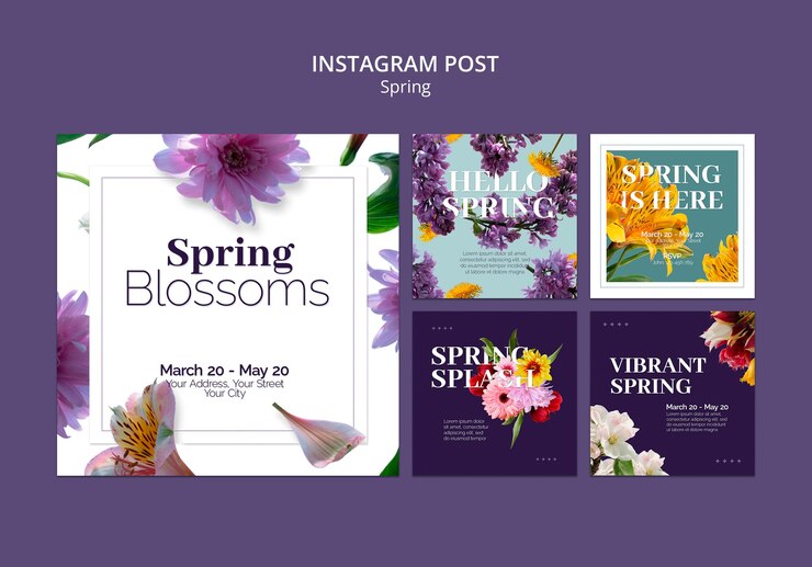 PSD publications instagram du printemps