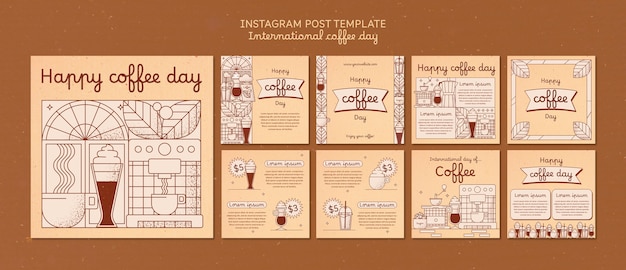 Publications instagram de la journée internationale du café