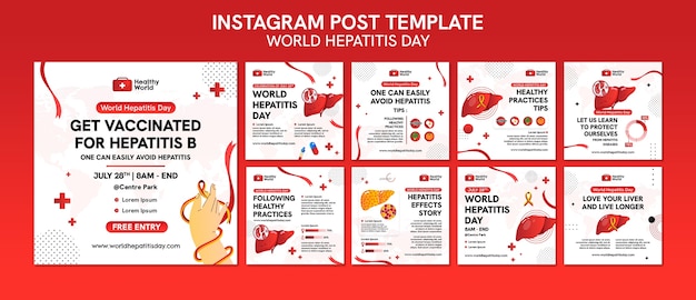 PSD publications instagram de la journée mondiale contre l'hépatite