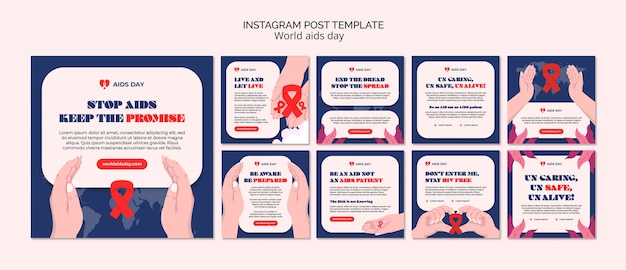 PSD publications instagram de la journée mondiale du sida