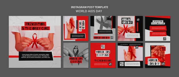 PSD publications instagram de la journée mondiale du sida