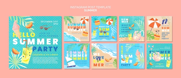 Publications instagram des vacances d'été