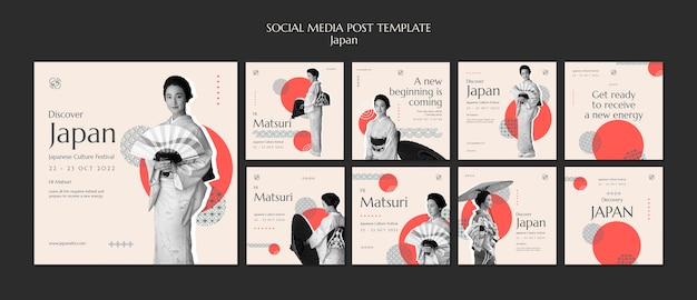 Publications sur les réseaux sociaux du festival japonais