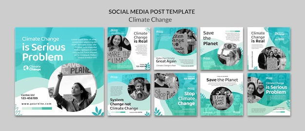 PSD publications sur les réseaux sociaux sur le problème du changement climatique