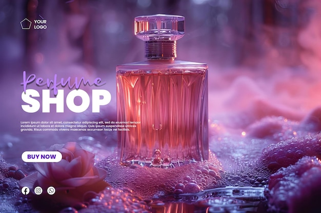 PSD publicidad de productos perfumados
