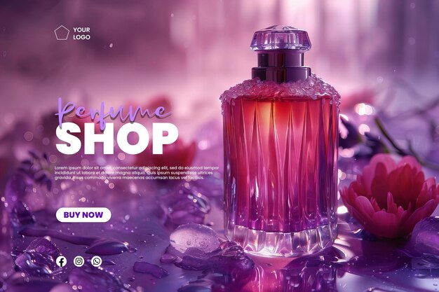 PSD publicidad de productos perfumados