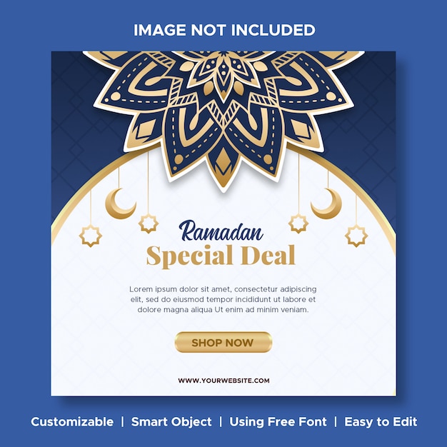 PSD publicidad ramadán precio especial gran venta descuento banner