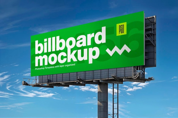 Publicidade ao ar livre Modelo realista de cartaz