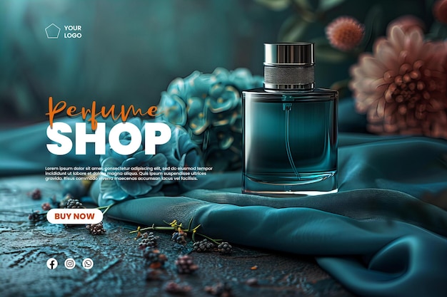 PSD publicidade de produtos perfumados