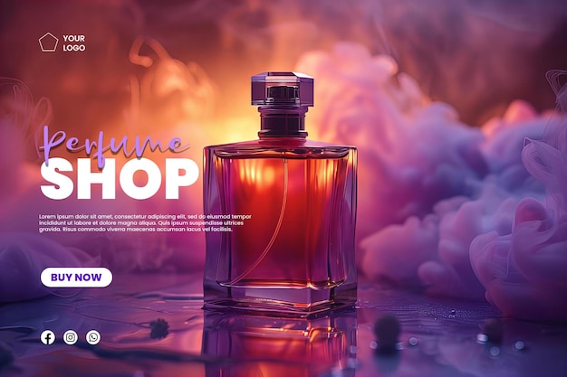 PSD publicidade de produtos perfumados