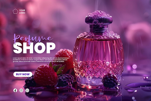 PSD publicidade de produtos perfumados