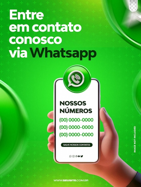 Publicidade psd editável marketing whatsapp mídia social