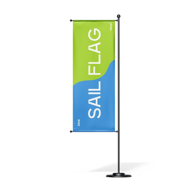 La publicité de la marque du drapeau à voile vertical