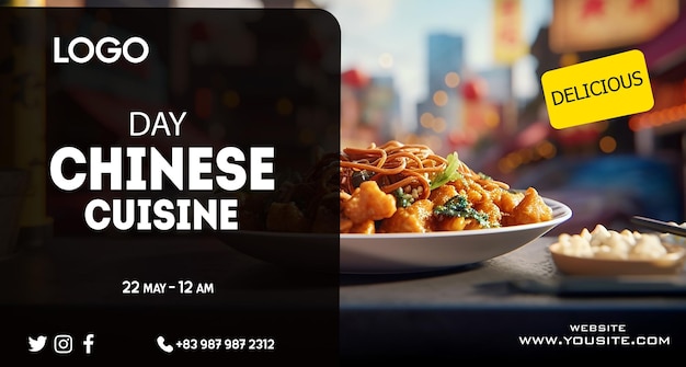 Une Publicité Pour Un Restaurant De Cuisine Chinoise.