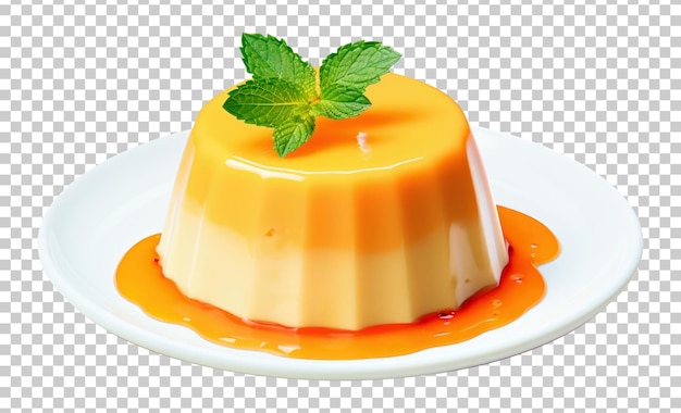 PSD pudding à la crème isolé sur fond transparent