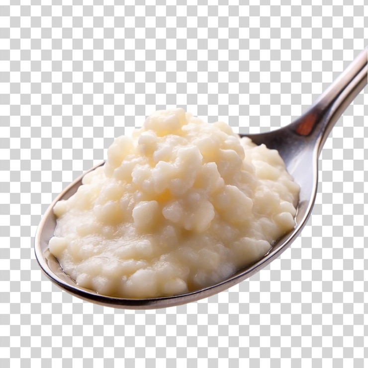 PSD pudding de leite de arroz isolado em fundo transparente