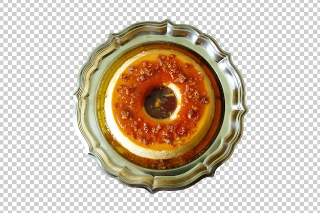 PSD pudding de leite delicioso isolado